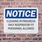 Signmission Cleaning In Progress Only Respirator Fit, 10 in W x Rectangle, Plastic OS-2PACK-NS-P-710-L-10646 - alternate 7